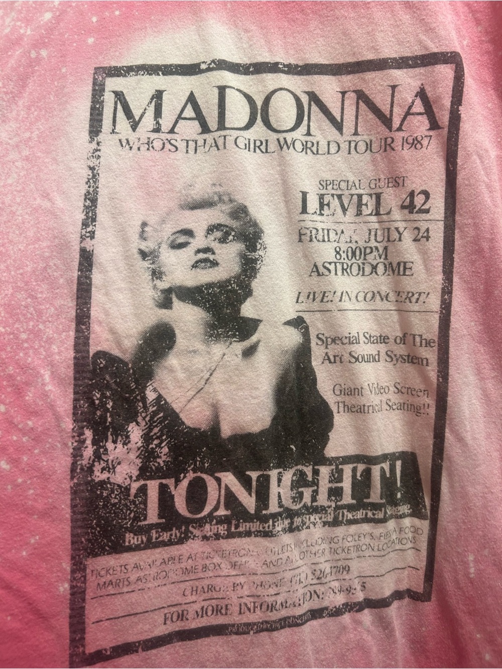 “Vintage” Style Madonna Concert TShirt